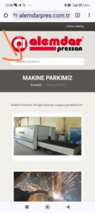 Makine parkımız butonuna tıklayınız 